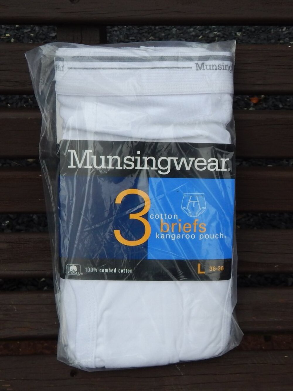 Munsingwear Men’s Cotton Briefs Pack Of 3 Size Large 36-38 Kangaroo Pouch 1999